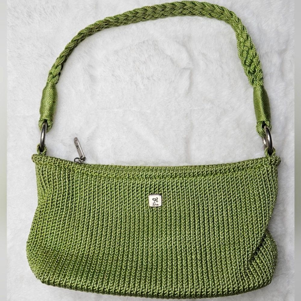 LINA Small Crochet Handbag With Braided Strap